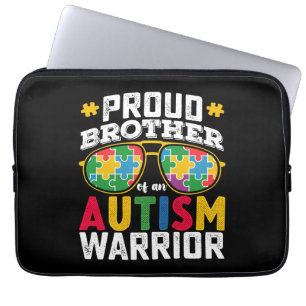 Trotse Broer Van Een Autisme Strijder Familie Laptop Sleeve