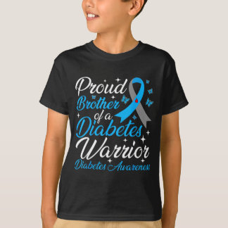 Trotse broer van een diabetes bewustzijn warrior t t-shirt