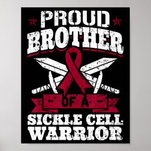 Trotse broer van een sikkelcel krijger SCD Awarene Poster