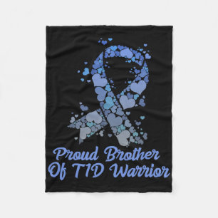 Trotse Broer Van T1d Krijger Type 1 Diabetes Bewus Fleece Deken
