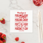 Trotse Bruidsmeisje Servetten met 'Feeling Lucky i (Insitu)