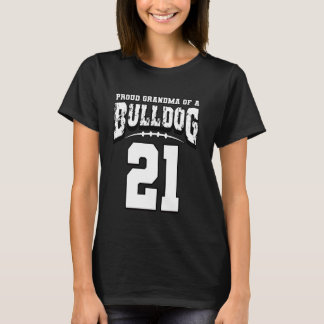 Trotse Bulldog Football oma van speler 21 T-shirt