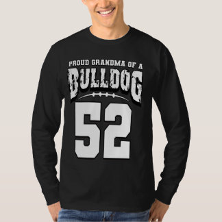 Trotse Bulldog Football oma van speler 52 T-shirt