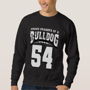 Trotse Bulldog Football Opa van speler 54 Trui