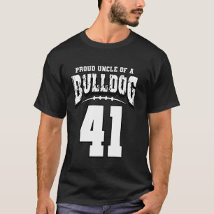 Trotse Bulldog Football Uncle of Player 41 T-shirt