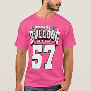 Trotse Bulldog Football Uncle of Player 57 T-shirt