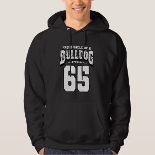 Trotse Bulldog Football Uncle of Player 65 Hoodie