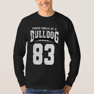 Trotse Bulldog Football Uncle of Player 83 T-shirt