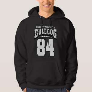 Trotse Bulldog Football Uncle of Player 84 Hoodie