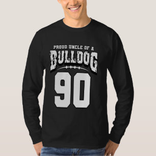 Trotse Bulldog Football Uncle van speler 90 T-shirt