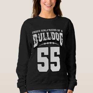 Trotse Bulldog Football Vriendin van speler 55 Trui