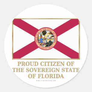 Trotse burger van Florida Ronde Sticker