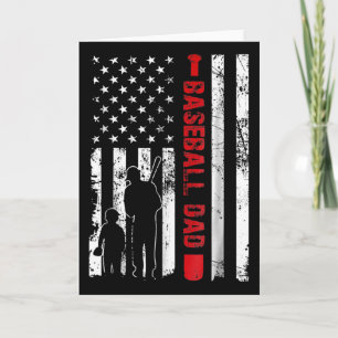 Trotse Bysebyll Vader Amerikaanse Vlag Sport Vader Kaart