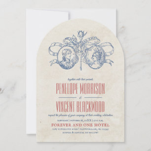 Trotse Cameo Liefde Trouwuitnodiging Kaart