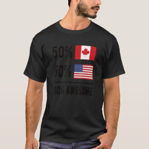 Trotse Canadese Amerikaanse vlag Canada USA 1 T-shirt