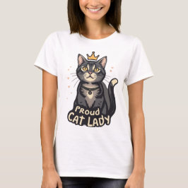 Trotse Cat Lady T-Shirt – Perfect voor Feline Fana