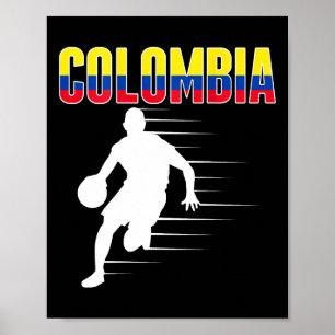 Trotse Colombia Sketel Fans Jersey Colombiaanse vl Poster