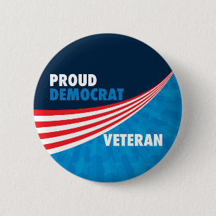 Trotse Democraat Veteraan Ronde Button 5,7 Cm