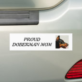 Trotse Dobermann Moeder Bumpersticker (Op auto)