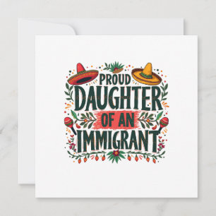 Trotse dochter van een Mexicaanse immigrant Feestdagenkaart