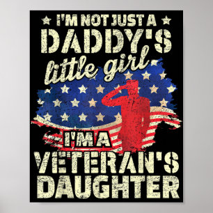 Trotse dochter van een veteraan, veteranen dag vet poster