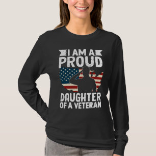Trotse Dochter Van Een Veteranen Patriottische Mil T-shirt