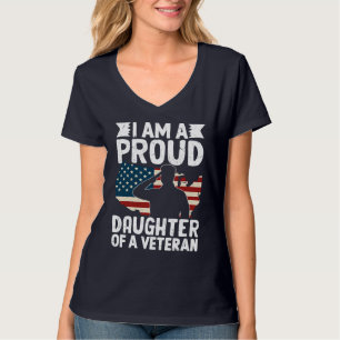 Trotse Dochter Van Een Veteranen Patriottische Mil T-shirt