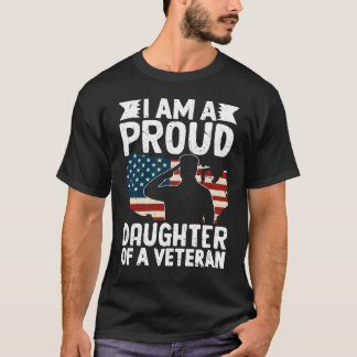 Trotse Dochter Van Een Veteranen Patriottische Mil T-shirt
