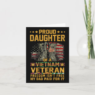 Trotse dochter van Vietnam veteraan patriottische  Kaart