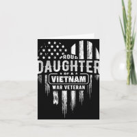 Trotse dochter Vietnam Vet Vader Veteranen Dag Ame