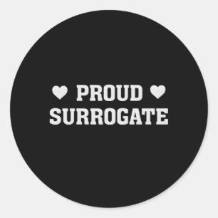 Trotse draagmoeder liefde hij ronde sticker