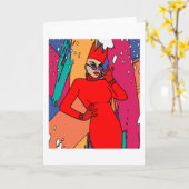 Trotse Drag Queen geïnspireerd Kaart (Gele Bloem)