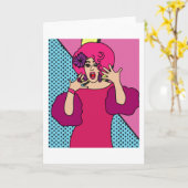 Trotse Drag Queen geïnspireerd Kaart (Gele Bloem)
