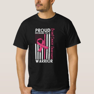 Trotse echtgenoot van een vrouw van een borstkanke t-shirt