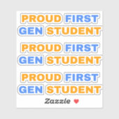 Trotse eerste generatie student sticker (Vel)