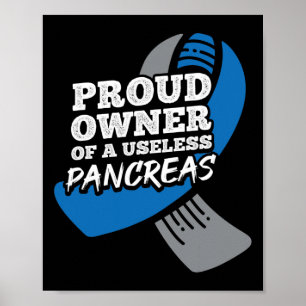 Trotse eigenaar van nutteloze pancreas diabetes poster