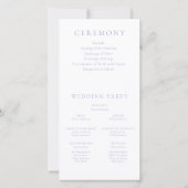 Trotse Elegantie Paarse Trouwceremonie Programma (Achterkant)