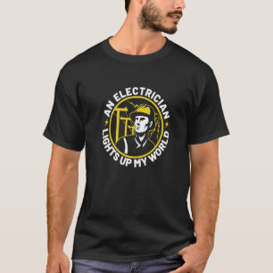 Trotse elektricien hoogspanningsmonteur laat mijn t-shirt