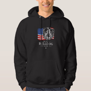 Trotse Engels Bulldog Moeder Amerikaanse Vlag Patr Hoodie