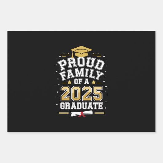 Trotse Familie Van Een Afgestudeerde In 2025 Afstu Inpakpapier Vel (Voorkant)