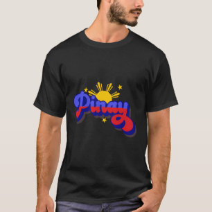 Trotse Filipijnse Pinay Filipijnse vlag Zon en ste T-shirt