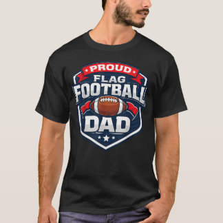 Trotse Flag Football Vader Grappige Vader Zoon Doc T-shirt