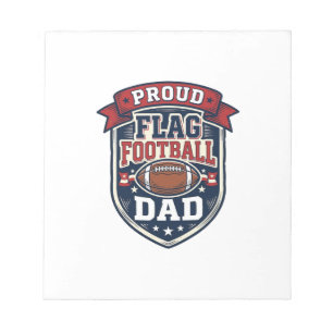 Trotse Flag Football Vader Vintage Patriottische B Notitieblok