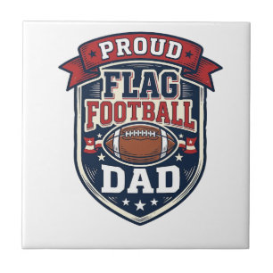 Trotse Flag Football Vader Vintage Patriottische B Tegeltje