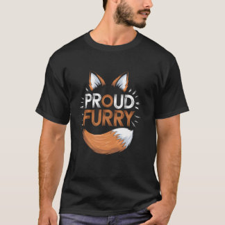 Trotse Furry Fandom Furry Staarten Oren Furry Pers T-shirt