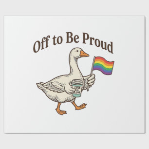 Trotse Gans Pride Parade Vintage Shirt Ontwerp_1 Cadeaupapier