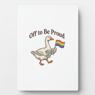 Trotse Gans Pride Parade Vintage Shirt Ontwerp_1 Fotoplaat