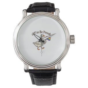 Trotse Gans Pride Parade Vintage Shirt Ontwerp_1 Horloge