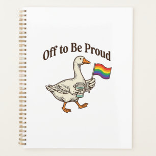 Trotse Gans Pride Parade Vintage Shirt Ontwerp_1 Planner