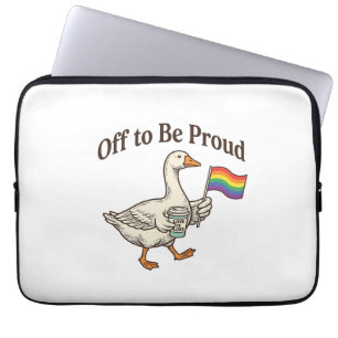 Trotse Gans Pride Parade Vintage T-shirt Ontwerp_1 Laptop Sleeve